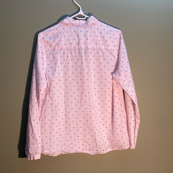 Thyme Maternity Pink Polka Dot Blouse with Relaxed Fit - Picture 8 of 13